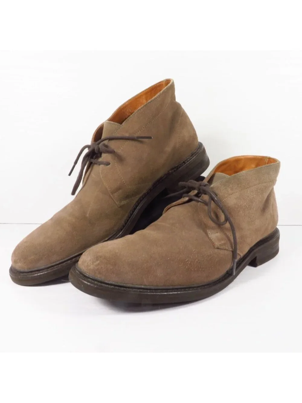 Frye Chukka Boots Men's Size 11 Brown Grey Suede Lace Up Preppy Indie Plain Toe